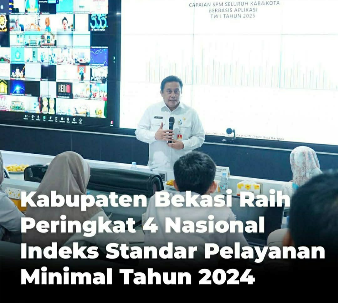 Kabupaten Bekasi Raih Peringkat 4 Nasional Indeks Standar Pelayanan Minimal Tahun 2024