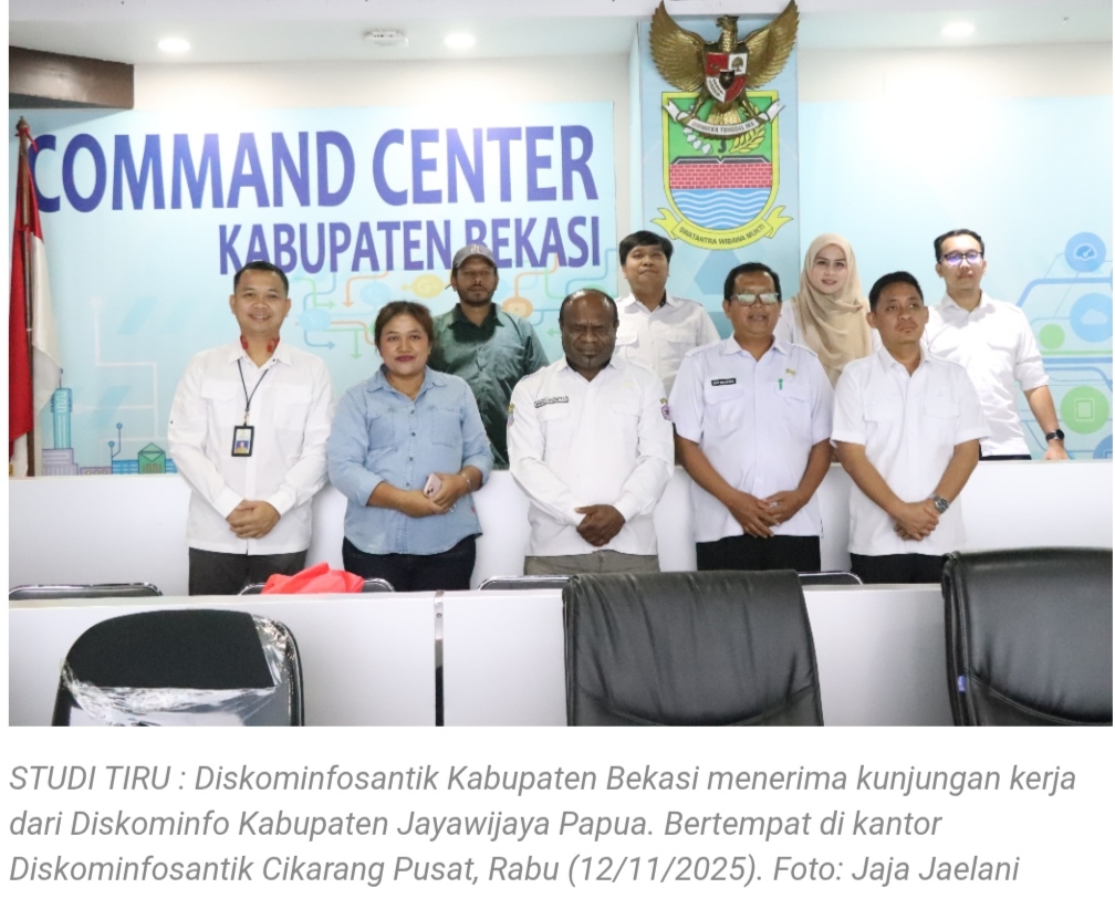 Diskominfosantik Kabupaten Bekasi Terima Kunjungan Studi Tiru Dinas Kominfo Jayawijaya