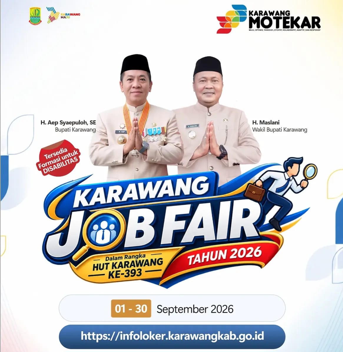 Memaknai HUT Karawang ke-393, 2000 Lowongan Kerja Tersedia di Job Fair Online 2026 Memaknai HUT Karawang ke-393, 2000 Lowongan Kerja Tersedia di Job Fair Online 2026